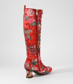 YARNEL IL RED FLORAL VELVET