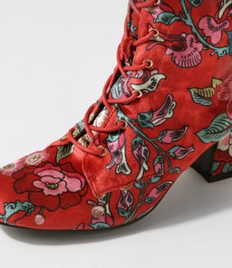 YARNEL IL RED FLORAL VELVET