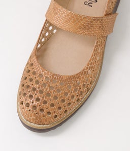 OLUMIA IL TAN SNAKE METALLIC SMOOTH