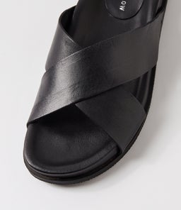 VACATE JM BLACK LEATHER