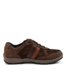 LENNY 51 JS BROWN COMBI LEATHER SUEDE