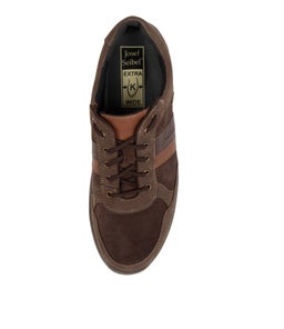 LENNY 51 JS BROWN COMBI LEATHER SUEDE