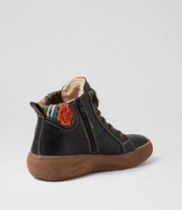 ALINA 52 JS SCHWARZ KOMBI LEATHER