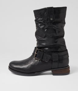 SANJA 14 JS BLACK LEATHER