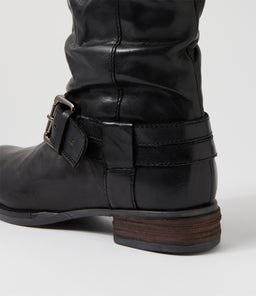 SANJA 14 JS BLACK LEATHER