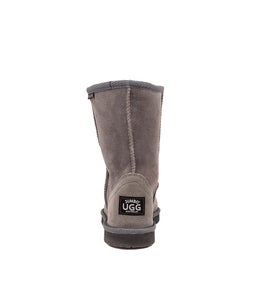 CLASSIC SHORT UNISEX GREY LEATHER