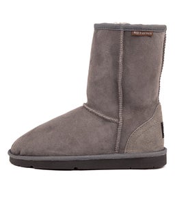 CLASSIC SHORT UNISEX GREY LEATHER