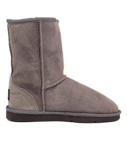 CLASSIC SHORT UNISEX GREY LEATHER