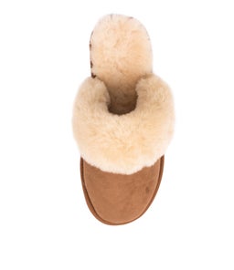 WOMENS SCUFF CHESTNUT LEATHER
