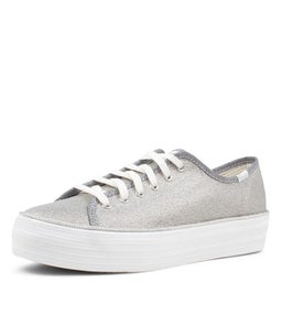 TRIPLE KICK CANVAS METALLIC SILVER CANVAS