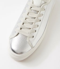 TRIPLE UP WASHED METALLIC KE SILVER LEATHER