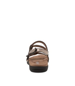 KRISPY KM PEWTER METALLIC LEATHER