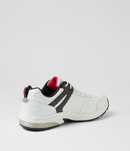 ENDURANCE MENS LX WHITE BLACK RED LEATHER