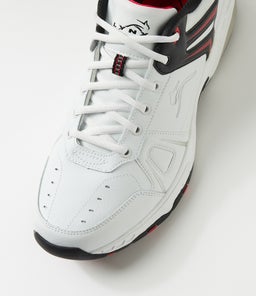 ENDURANCE MENS LX WHITE BLACK RED LEATHER