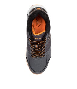 POWER JNR LACE LX GREY BLACK ORANGE LEATHER SMOOTH