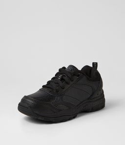 ERUPT JNR E LACE LX BLACK LEATHER