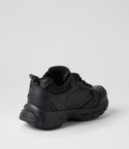 ERUPT JNR SLIM LACE LX BLACK LEATHER