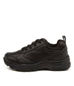 ERUPT JNR LACE PP LX BLACK LEATHER