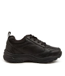 ERUPT JNR LACE PP LX BLACK LEATHER
