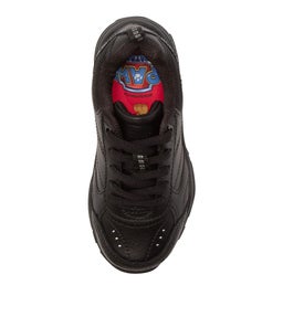 ERUPT JNR LACE PP LX BLACK LEATHER