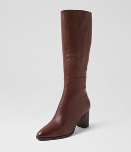 ABLE MI CHOC BROWN HEEL LEATHER