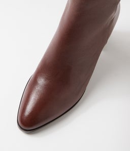 ABLE MI CHOC BROWN HEEL LEATHER