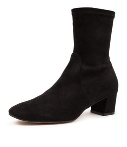 HEIDI MI BLACK STRETCH MICROSUEDE