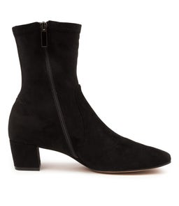 HEIDI MI BLACK STRETCH MICROSUEDE
