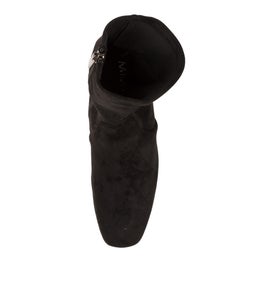 HEIDI MI BLACK STRETCH MICROSUEDE