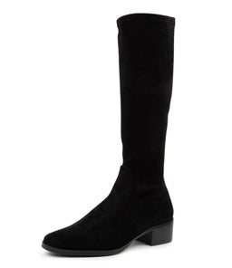 TENLEY MI BLACK STRETCH MICROSUEDE