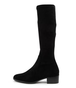 TENLEY MI BLACK STRETCH MICROSUEDE