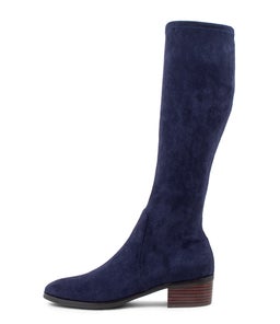 TENLEY MI NAVY STRETCH MICROSUEDE