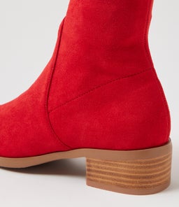 TENLEY MI RED STRETCH MICROSUEDE