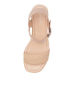IMARA MI NUDE WEAVE LEATHER
