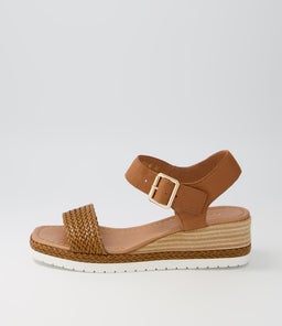IMARA MI DK TAN WEAVE LEATHER