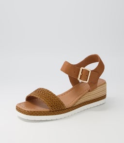 IMARA MI DK TAN WEAVE LEATHER