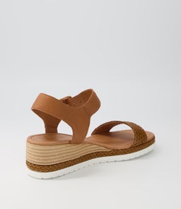 IMARA MI DK TAN WEAVE LEATHER