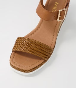 IMARA MI DK TAN WEAVE LEATHER