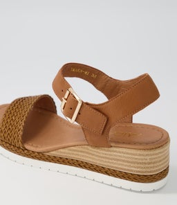 IMARA MI DK TAN WEAVE LEATHER