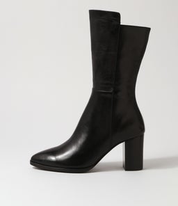 AINSLEE MI BLACK BLACK HEEL LEATHER