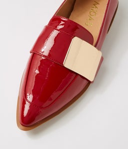 EASEY MI DK RED GOLD PATENT LEATHER