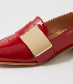 EASEY MI DK RED GOLD PATENT LEATHER