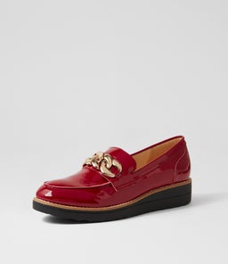 OSIE MI DK RED BLACK SOLE PATENT LEATHER