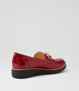 OSIE MI DK RED BLACK SOLE PATENT LEATHER
