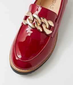 OSIE MI DK RED BLACK SOLE PATENT LEATHER