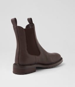 ROKKIE MI CHOC DK BROWN HEEL LEATHER