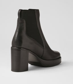 DARIAH MI BLACK BLACK HEEL LEATHER ELASTIC