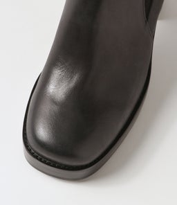 DARIAH MI BLACK BLACK HEEL LEATHER ELASTIC
