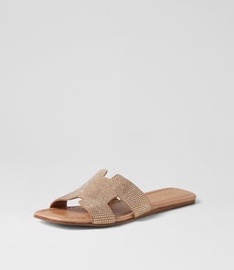 LACEE MI PALE GOLD CAMEL JEWELS SUEDE