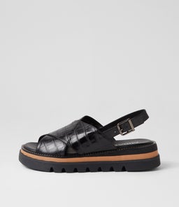 SASIER MI BLACK CROC LEATHER